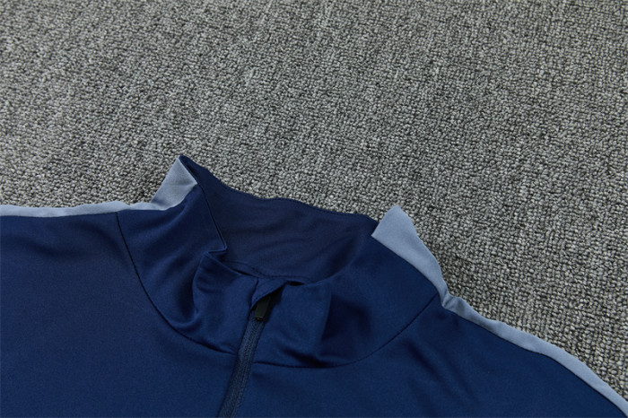 26/27 England Navy Blue  Half Zipper Jacket Tracksuit + Long Pants (Nike)