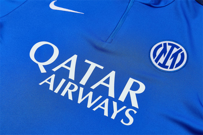 26/27 Inter Milan Royal Blue Half  Zipper Jacket Tracksuit + Long Pants (Nike)