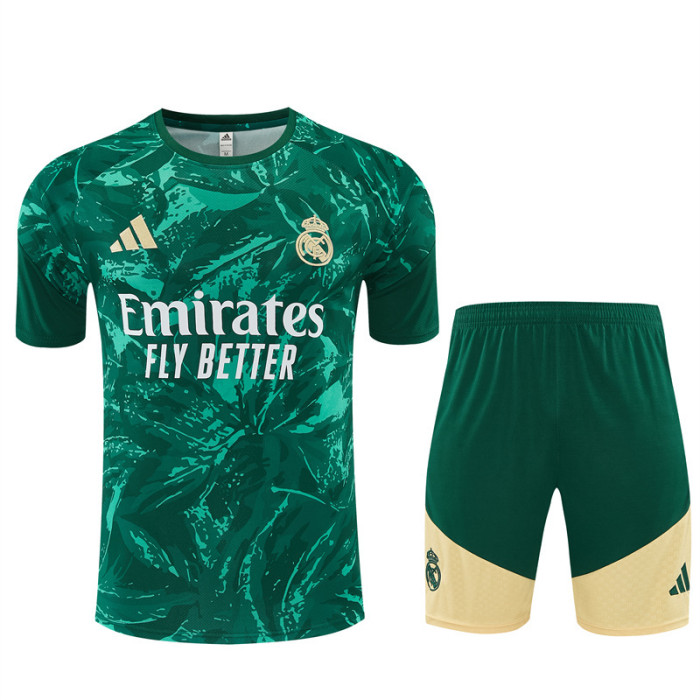 26/27 Real Madrid Green Camouflage  Short Sleeve+Soccer Shorts
