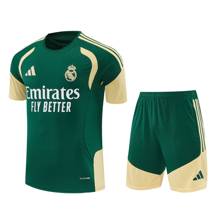 26/27 Real Madrid Green & Cream  Short Sleeve+Soccer Shorts