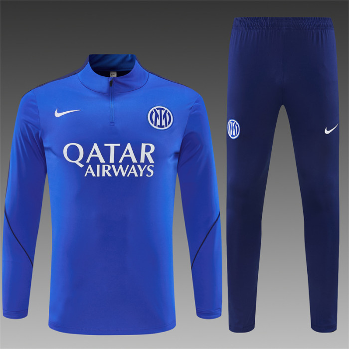 26/27 Inter Milan Royal Blue Half  Zipper Jacket Tracksuit + Long Pants (Nike)
