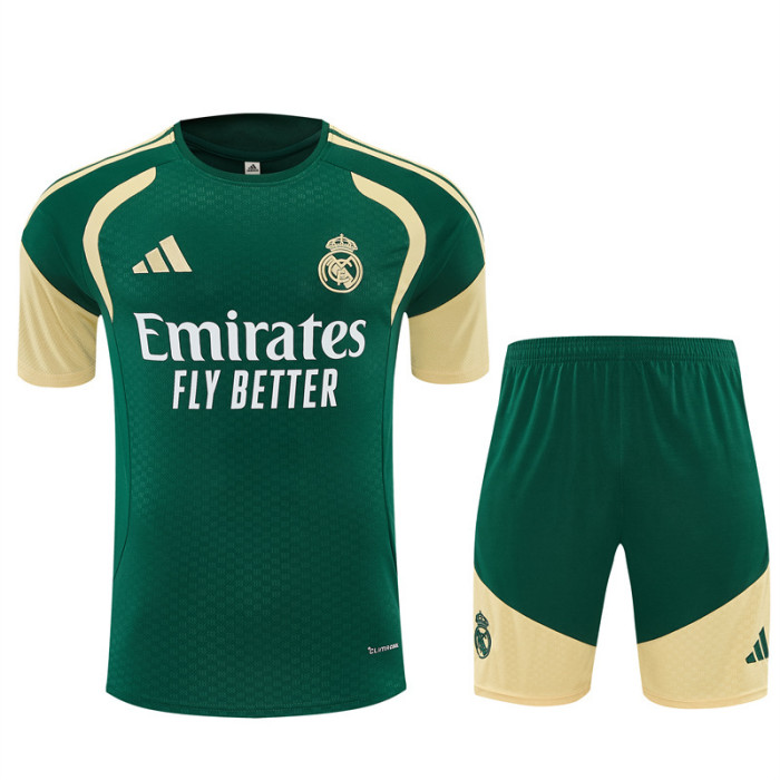 26/27 Real Madrid Green & Cream  Short Sleeve+Soccer Shorts