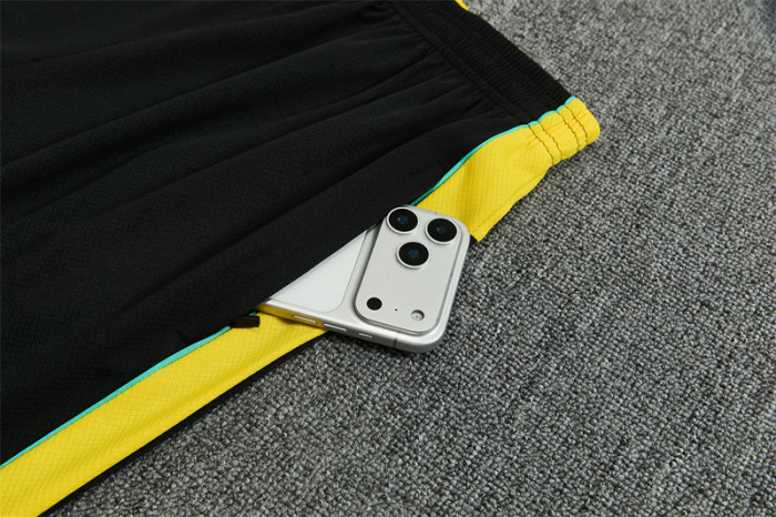 26/27 Brazil Black & Yellow Short Sleeve+Soccer Shorts