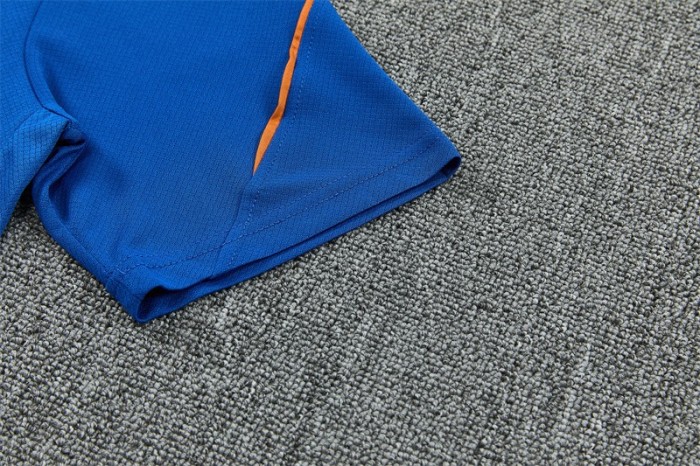 26/27 France Blue & Orange Short Sleeve+Soccer Shorts