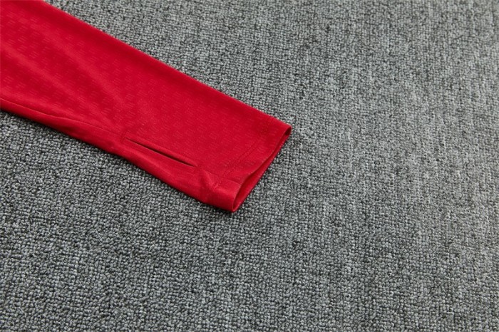 26/27 Spain Red Half Zipper Jacket Tracksuit + Long Pants