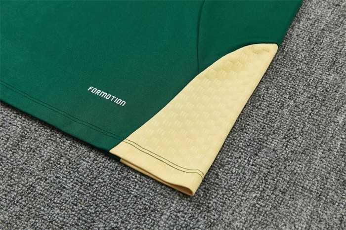 26/27 Real Madrid Green & Cream  Half Zipper Jacket Tracksuit + Long Pants