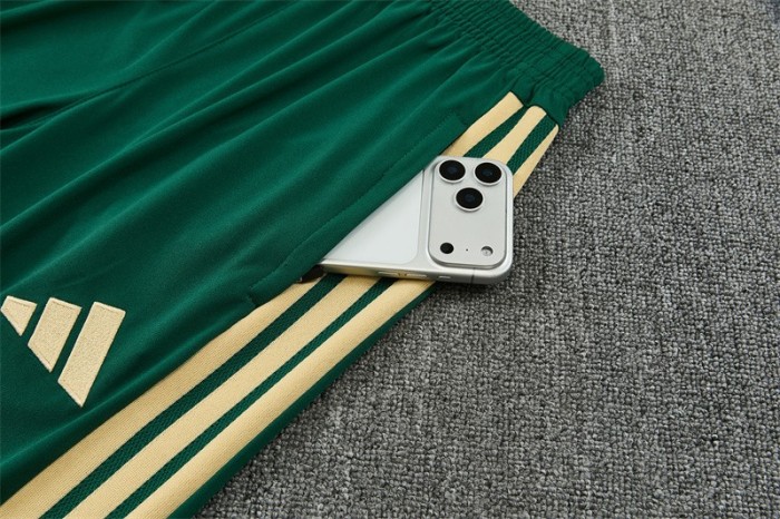 26/27 Real Madrid Dark Green Camouflage  Half Zipper Jacket Tracksuit + Long Pants (Adidas)