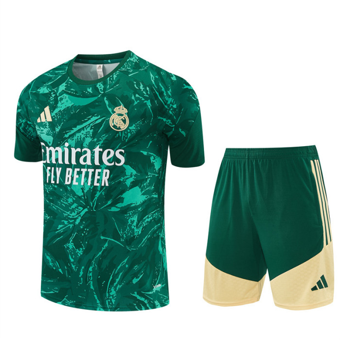 26/27 Real Madrid Green Camouflage  Short Sleeve+Soccer Shorts