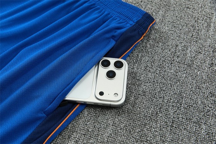 26/27 France Blue & Orange Short Sleeve+Soccer Shorts