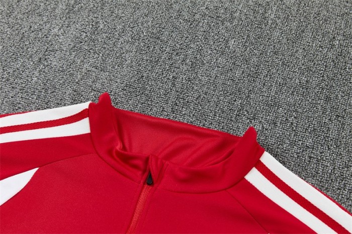 26/27 Spain Red Half Zipper Jacket Tracksuit + Long Pants