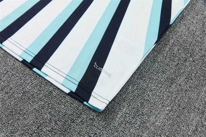 26/27 Argentina White & Light Blue Radial Stripe Short Sleeve+Soccer Shorts