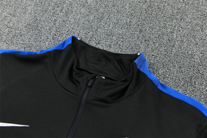 26/27 Atletico Madrid Black Half Zipper Jacket Tracksuit + Long Pants