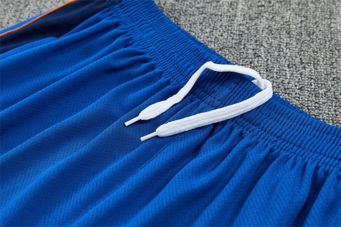 26/27 France Blue & Orange Short Sleeve+Soccer Shorts