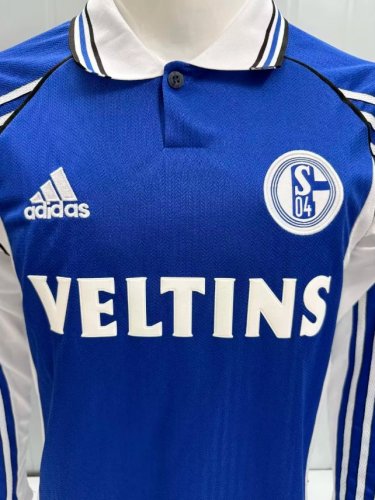 Retro 98/00 Schalke 04 Home Long Sleeve Jersey