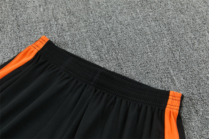 26/27 Netherlands Black & Orange  Short Sleeve+Soccer Shorts
