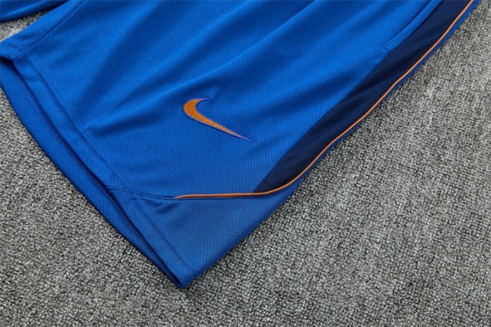26/27 France Blue & Orange Short Sleeve+Soccer Shorts