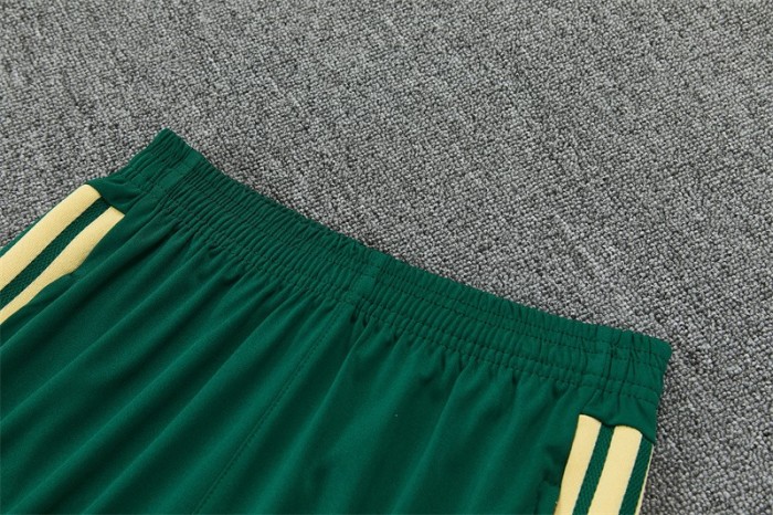 26/27 Real Madrid Green & Cream  Half Zipper Jacket Tracksuit + Long Pants