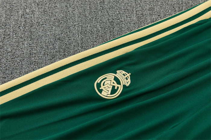 26/27 Real Madrid Green & Cream  Half Zipper Jacket Tracksuit + Long Pants