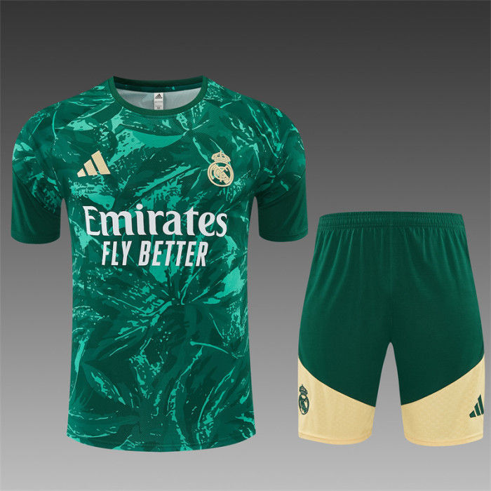 26/27 Real Madrid Green Camouflage  Short Sleeve+Soccer Shorts