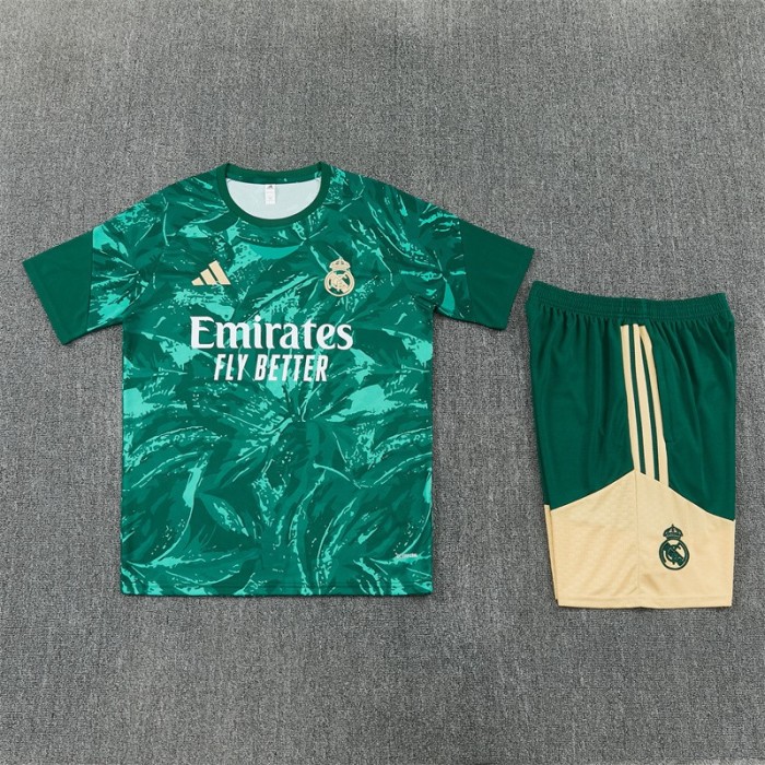 26/27 Real Madrid Green Camouflage  Short Sleeve+Soccer Shorts