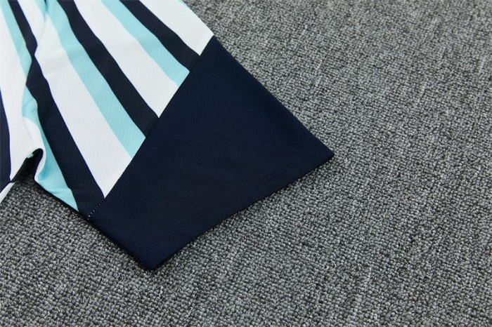 26/27 Argentina White & Light Blue Radial Stripe Short Sleeve+Soccer Shorts