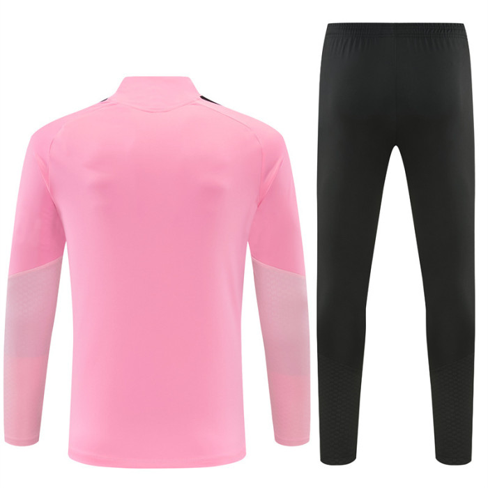 26/27 Inter Miami CF Pink  Half Zipper Jacket Tracksuit + Black Long Pants