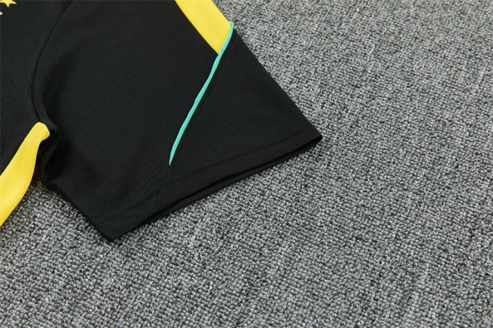 26/27 Brazil Black & Yellow Short Sleeve+Soccer Shorts