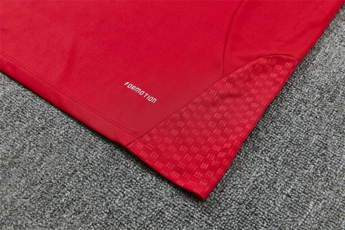 26/27 Spain Red Half Zipper Jacket Tracksuit + Long Pants