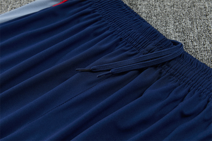 26/27 England Grey Half Zipper Jacket Tracksuit + Navy  Blue Long Pants (Nike)