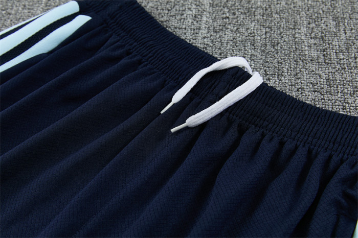 26/27 Argentina White & Light Blue Radial Stripe Short Sleeve+Soccer Shorts