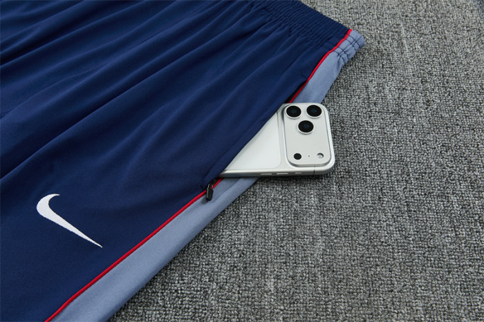 26/27 England Grey Half Zipper Jacket Tracksuit + Navy  Blue Long Pants (Nike)