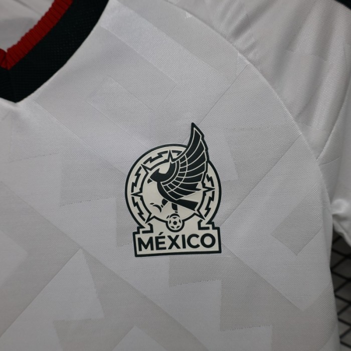 Player Version 2026 Womens Mexico Away White with Geometric Diamond Texture Jersey