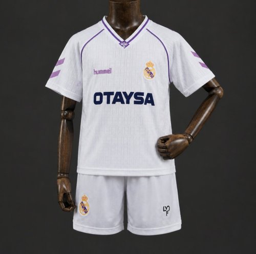 Retro 90/92 Kids Real Madrid Home Jersey