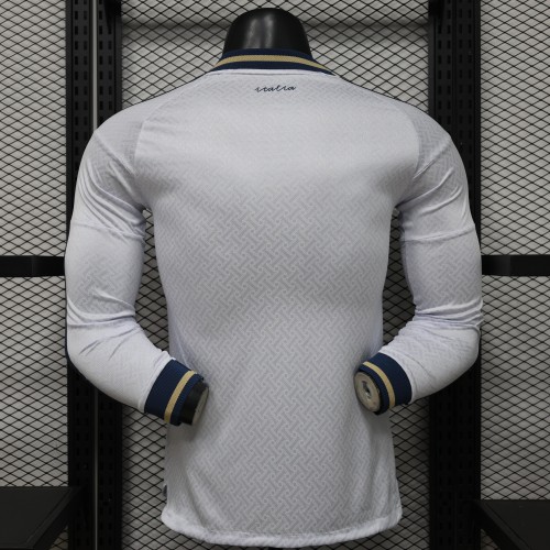Player Version 2026 Italy Away White  Long Sleeve Jersey