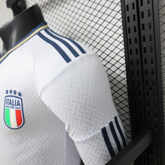 Player Version 2026 Italy Away White  Long Sleeve Jersey