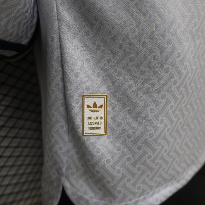 Player Version 2026 Italy Away White  Long Sleeve Jersey