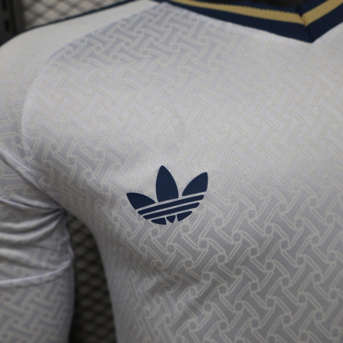 Player Version 2026 Italy Away White  Long Sleeve Jersey