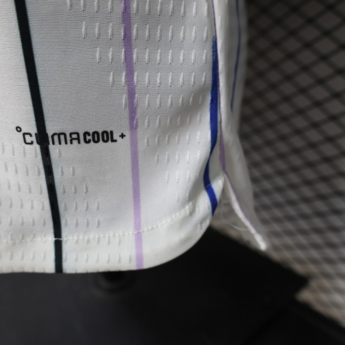 Player Version 2026 Japan Special Edition White with Rainbow  Pinstripe Long Sleeve Jersey