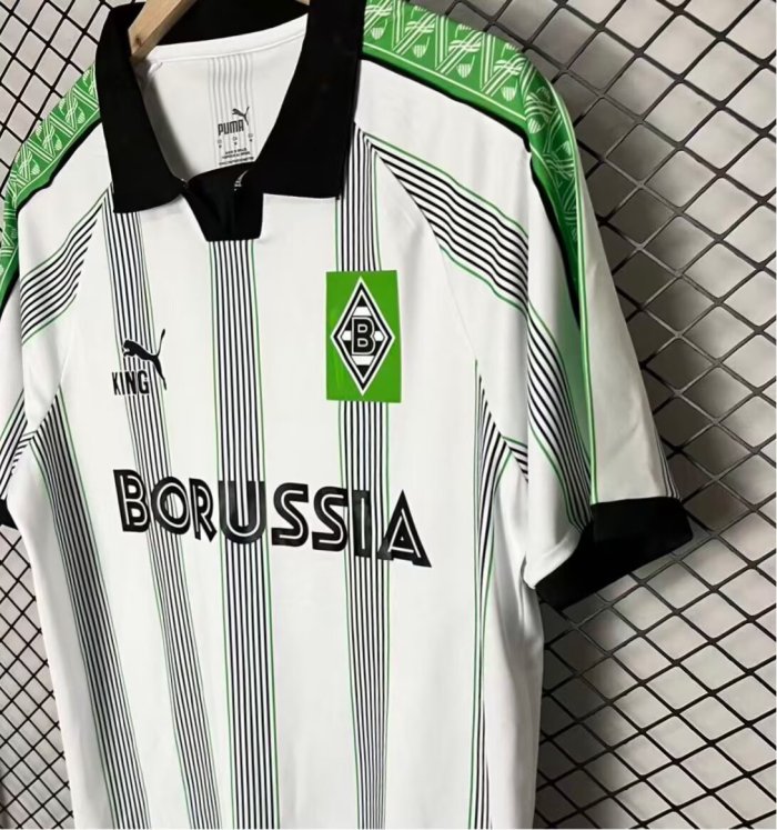 25/26  Borussia Mönchengladbach  KING  Special Edition White/Green Jersey