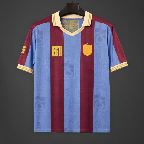 26/27 Trabzonspor Retro-Inspired Taraftar Premium Burgundy Blue Jersey