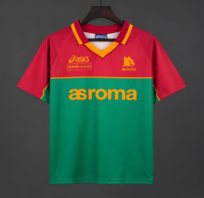 Retro 95/96 Roma Pre-Match Red/Green Jersey