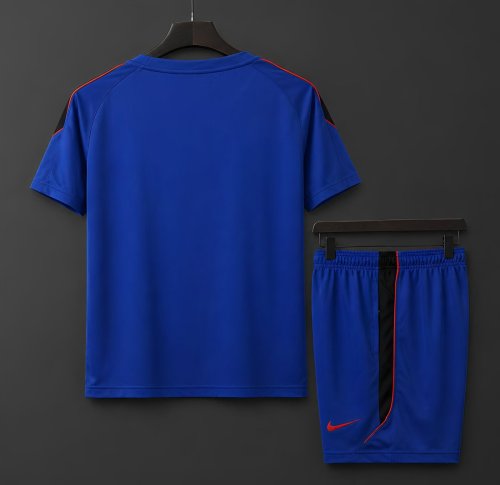 2026 Norway Away Training Blue/Red Jersey + Shorts Set