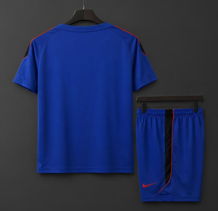 2026 Norway Away Training Blue/Red Jersey + Shorts Set