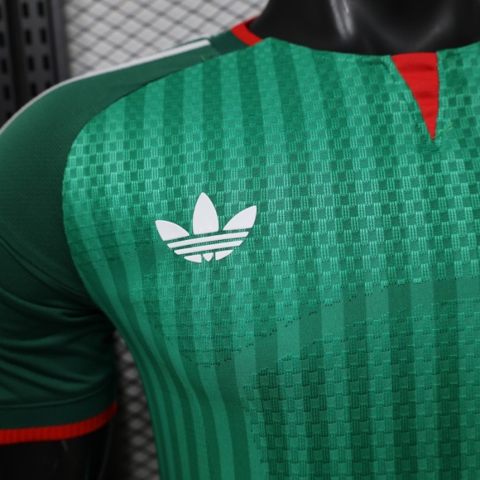 Player Version 26/27 Algeria Away Green with Tonal Vertical Stripe  Jersey