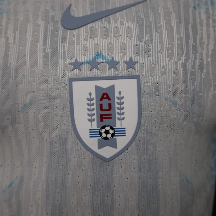 Player Version 2026 Uruguay Away Special Edition White  Jersey