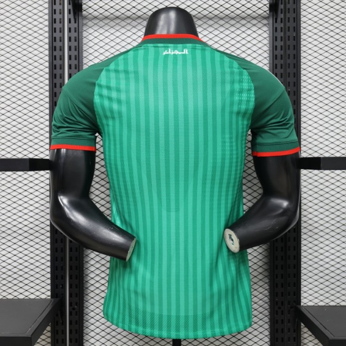 Player Version 26/27 Algeria Away Green with Tonal Vertical Stripe  Jersey