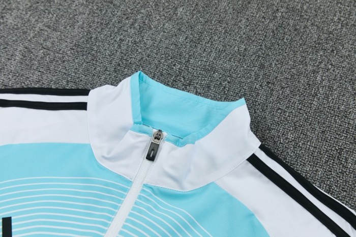 2026 Argentina White & Sky Blue Full Zipper Jacket Tracksuit + Long Pants