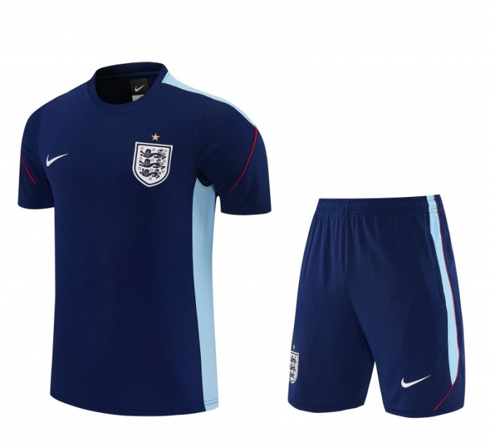2026 England Navy Blue Short Sleeve + Soccer Shorts