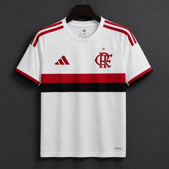 25/26 Flamengo 2025/26 Away White/Red/Black Jersey