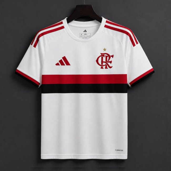 25/26 Flamengo 2025/26 Away White/Red/Black Jersey